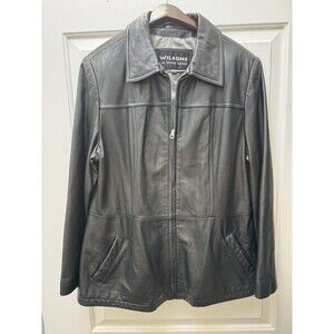 Wilson’s Leather‎ Jacket Women’s Size XL Black Coat Full Zip Outer/Inner Pockets